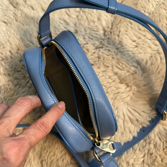Smythson Camera Bag in Panama blue crossbody - Picture 11 of 13